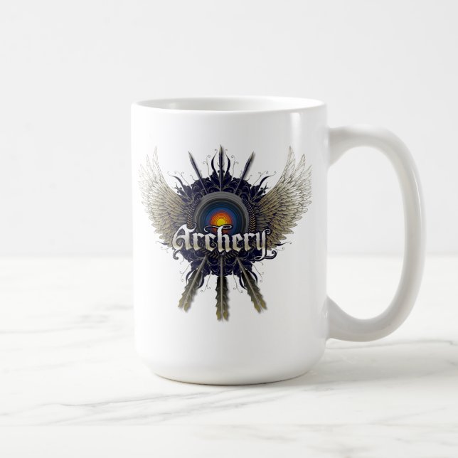 Bogenschießenkaffee-Tasse Kaffeetasse (Rechts)