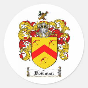 BOGENSCHÜTZE-FAMILIENWAPPEN - BOGENSCHÜTZE-WAPPEN RUNDER AUFKLEBER