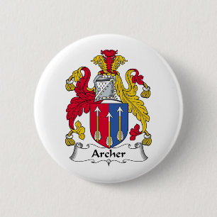 Bogenschütze-Familienwappen Button