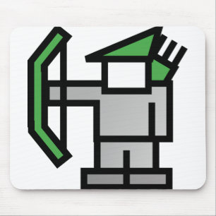 Bogenschütze in Grün Mousepad