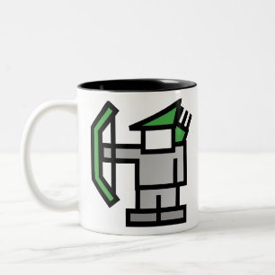 Bogenschütze in Grün Zweifarbige Tasse