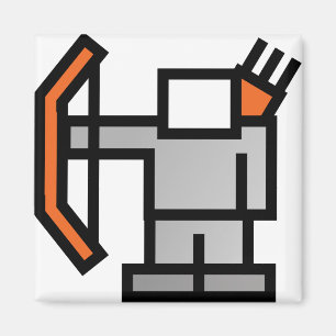 Bogenschütze in Orange Magnet