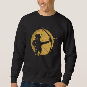 Bogenschütze Mond Bogen Ziel Pfeil Bogenschütze Bo Sweatshirt