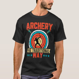 Bogenschütze Retro Vintage Bogenschießen auf tradi T-Shirt