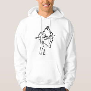 Bogenschütze Stickman Hoodie