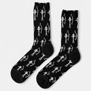 Bogenschütze Stickman Socken