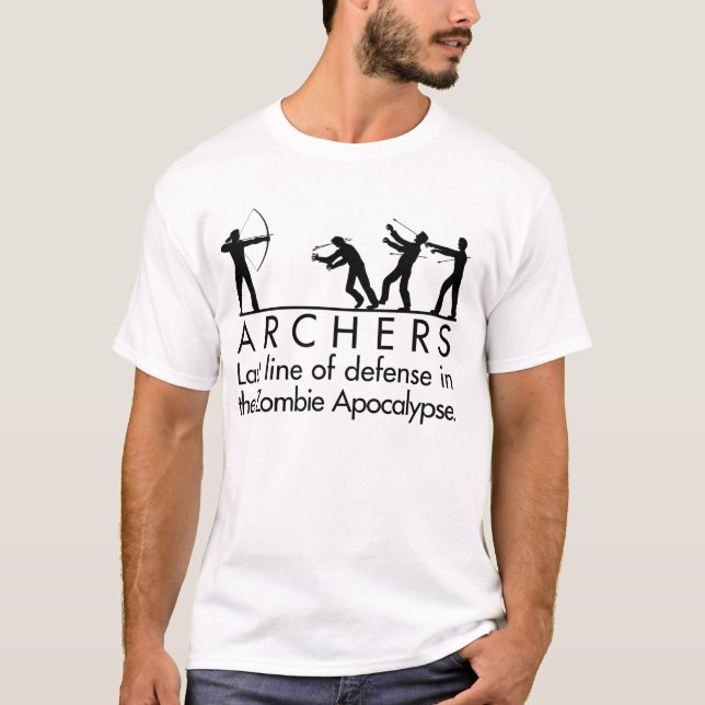 Bogenschützen GEGEN Zombies T-Shirt (Vorderseite)