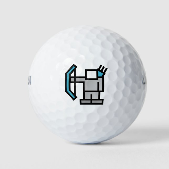 Bogenschützen in Blau Golfball (Vorderseite)