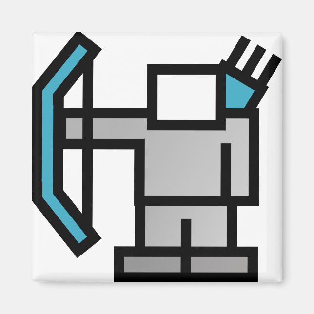 Bogenschützen in Blau Magnet (Vorne)
