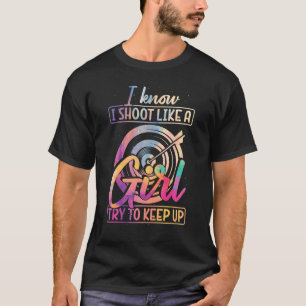 Bogenschützen-Mädchen Vintage Ziel Ich weiß ich sc T-Shirt