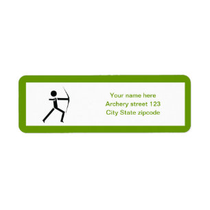 Bogenschützen mit seinem Bogenschwarz, grüner Boge