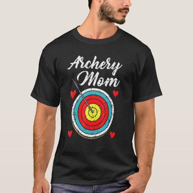 Bogenschützen-Mutter Schießt Bogen Pfeil Bogenschü T-Shirt (Vorderseite)