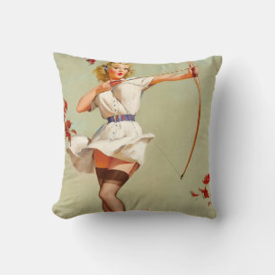 Bogenschützen-Pin-Up-Girl Kissen