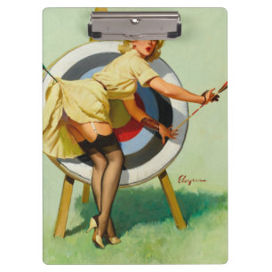 Bogenschützen-Pin-Up-Girl Klemmbrett