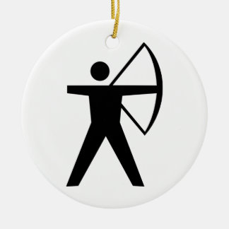 Bogenschützen-Schmuck Keramik Ornament