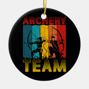 Bogenschützenteam Lustiger Bogenschütze Pfeil Boge Keramik Ornament