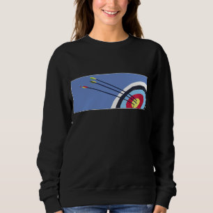 Bogenziel mit Bogen und Pfeilen für Männer und Wes Sweatshirt