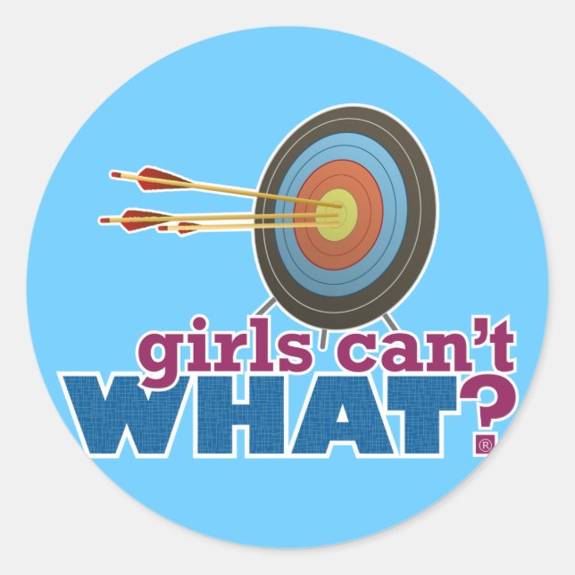 Bogenziel Runder Aufkleber (Vorderseite)