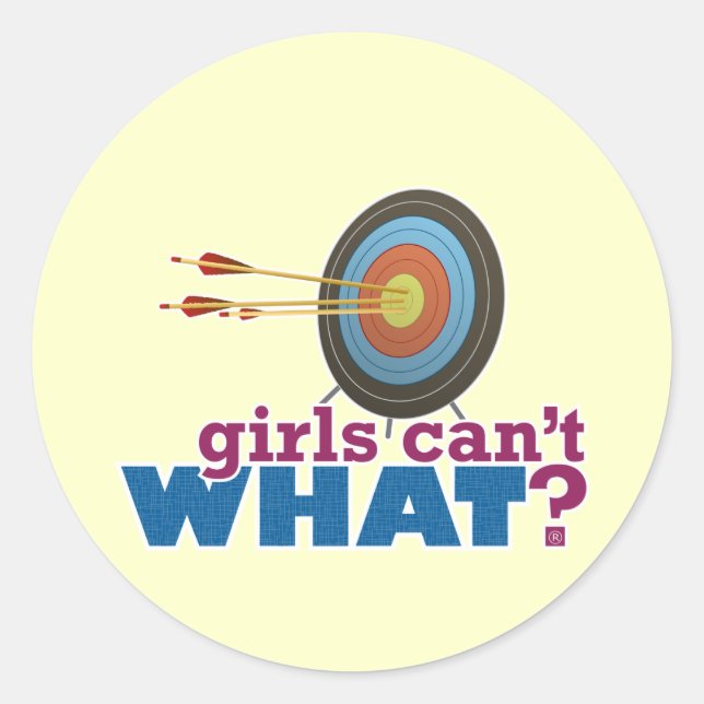 Bogenziel Runder Aufkleber (Vorderseite)