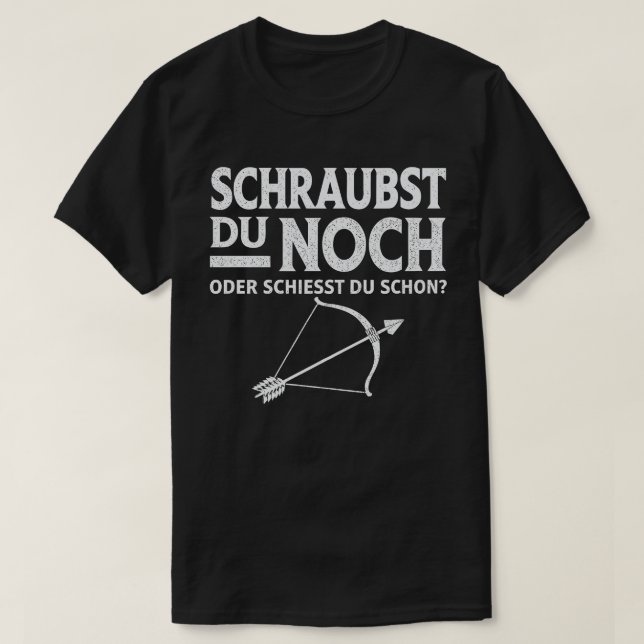 Bogenzielschießen und Bowhunting T-Shirt (Design vorne)