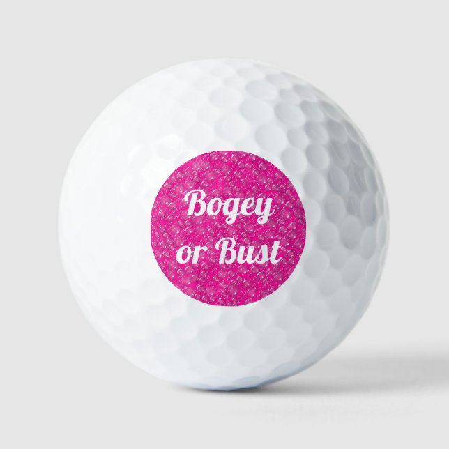 Bogey oder Bust Golf Balls Golfball (Vorderseite)
