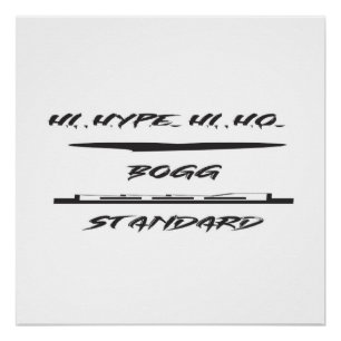 BOGG STANDARDSJOKE FUN WORTE POSTER