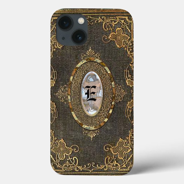Bogged Classic Monogram Old Book Stil Case-Mate iPhone Hülle (Rückseite)