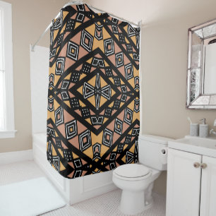 Bogolan African Ethnic Design Showvorhang Duschvorhang