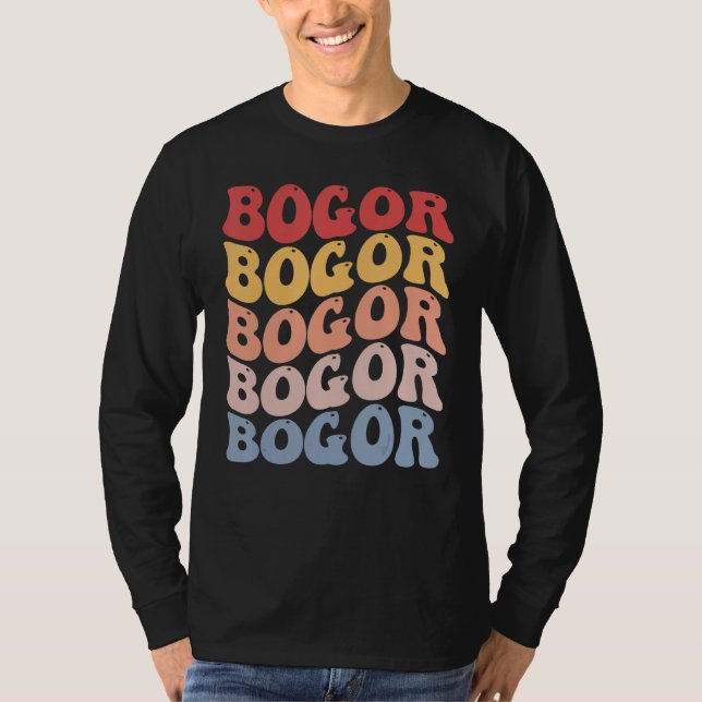 Bogor City Groovy Retro T-Shirt (Vorderseite)