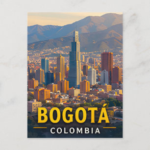 Bogotá-Anden-Skyline und kolumbianischer Geist Postkarte