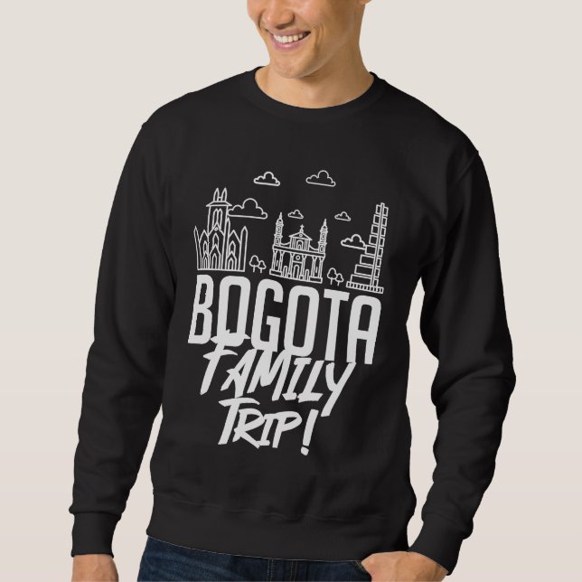 Bogota Colombia City Skyline Map Travel Sweatshirt (Vorderseite)