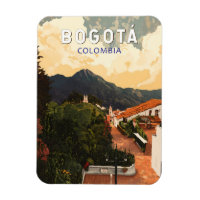 Bogota Colombia Illustration Travel Art Vintag