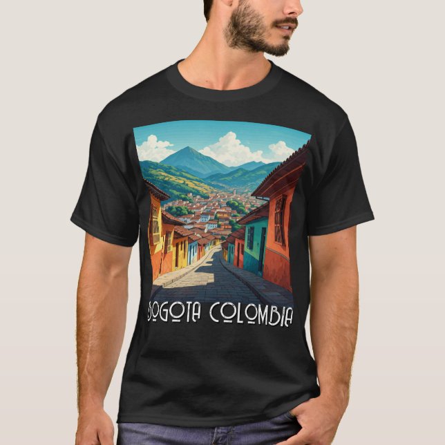 Bogota Colombia La Candelaria T-Shirt (Vorderseite)