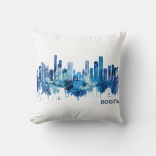 Bogota Colombia Skyline Blue Kissen
