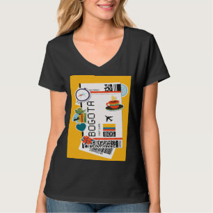 Bogotá Kolumbien Stadt Skyline Silhouette Umriss S T-Shirt
