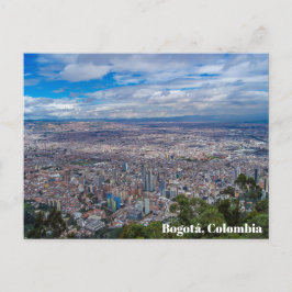 Bogotá, Monserrate City View in Kolumbien Postkarte