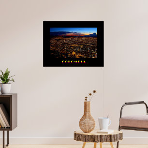 Bogotá Nachtpanorama Poster