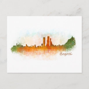 Bogotá Stadt Kolumbien Cundinamarca Skyline v03 Postkarte
