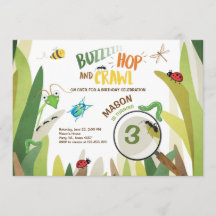 Bogue Invitation Anniversaire Insect Bugs Bogue