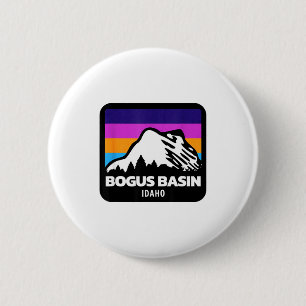 Bogus Basin Idaho Skifahren Snowboarden Berge Button