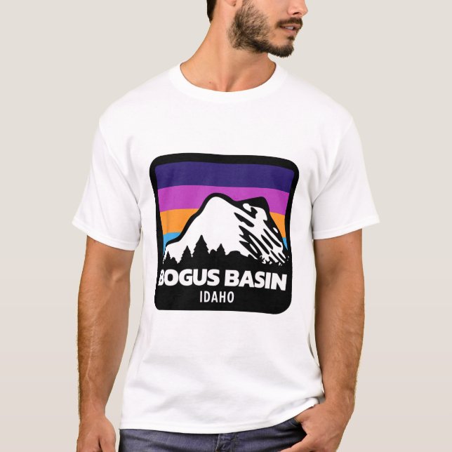 Bogus Sin Idaho Skifahren Snowboarden Berge Fami T-Shirt (Vorderseite)