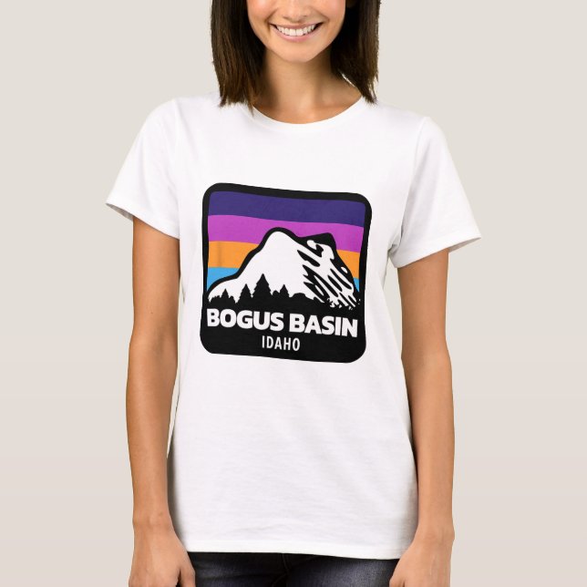 Bogus Sin Idaho Skifahren Snowboarden Berge Fami T-Shirt (Vorderseite)