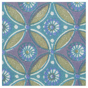 Boheme-Ente und violettes Mosaik-Blumenmuster Stoff
