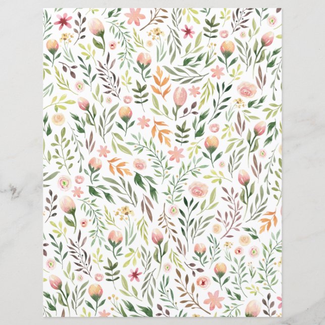 Bohème Feuilles et fleurs d'aquarelle (Devant)