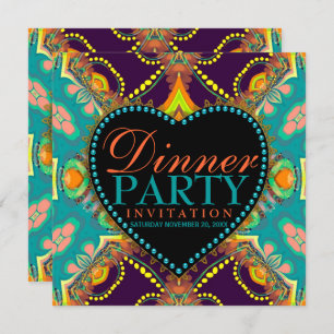Bohême Hippie Batik Dîner Invitations