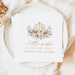 BOHEME Terracotta Floral Pumpkin Baby Dusche Serviette