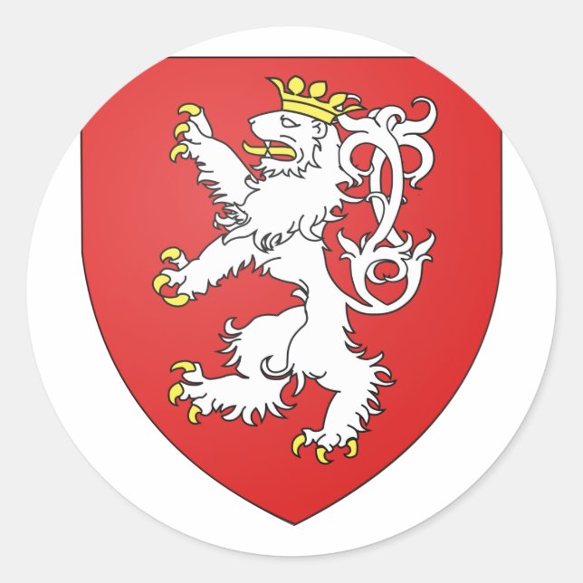 Boheme, Tschechisch Runder Aufkleber (Vorderseite)