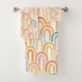 Bohemian arch fish scale painted pattern