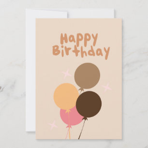 Bohemian Ballons Handlettering Alles Gute zum Gebu Einladung