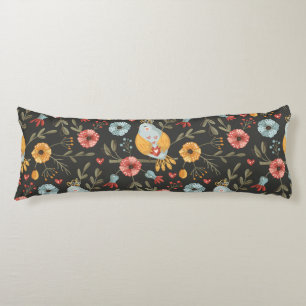 Bohemian Birds and Flowers Pattern Seitenschläferkissen